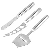 aiface Set de Cuchillos para Queso, Cortador de Queso de Acero Inoxidable 420, Cuchillo Gorgonzola para Queso Duro,...