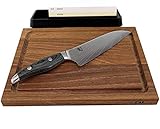 Kai Shun Nagare - Juego de cuchillos (18 cm, madera de roble) 30 x 22 cm, piedra de afilar AP-0305