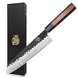 MITSUMOTO SAKARI 23 cm Cuchillos Cocina Japoneses Kiritsuke, Cuchillo Cocina de Acero de Alto Carbono, Cuchillos Cocina...