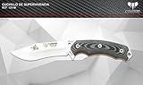 Cudeman 124-M*. Cuchillo de Supervivencia. Modelo Jjsk1. Mango de Micarta Negra. Acero MOVA 54/56 HRC Longitud Total...