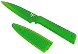 KUHN RIKON, Cuchillo de cocina antiadherente con funda de seguridad Colori +, 19 cm, Verde