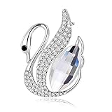 Rhinestone Alloy Swan Broche Pin Adorno Animal Mujeres Chica Regalo Conjunto de Boda Bufanda Decoración Fiesta