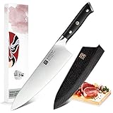 XINZUO 21cm Cuchillo de Cocinero Alemania 1.4116 Acero Inoxidable Cuchillo Chef Profesional Cuchillo Gyuto Acero de Alto...