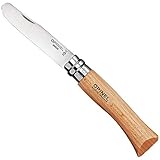 Opinel O001696 Navaja con Punta Redondeada y Mango en Haya Natural, Unisex, Beige, 8 cm