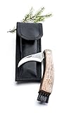 Sagaform 0000250 - Cuchillo para champiñones con Funda de cañamazo