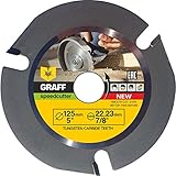 Hardmetal GRAFF® Speedcutter Disco de Corte Amoladora Madera 115mm / 125mm, TCT Hoja de Sierra Circular para Madera 3...