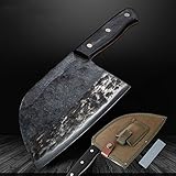 SJZS Cuchillo de Cocina de Alto Carbono con Revestimiento de Herramientas de Cortar a Mano de Acero Forjado Cuchillo de...