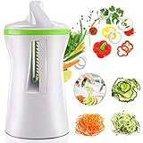 Letilio Cortador de Verduras - Cortador Espiral Verduras manual,Calabacin Pasta,Zucchini Spiralizer,Pelador de...