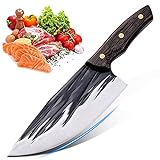 Cuchillo japonés huusk, cuchillo de deshuesar forjado a mano profesional, cuchillo de cocina afilado (punto)