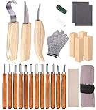 Zawaer tallar madera, 26PCS Herramientas De Talla De Madera, Kit de Herramientas para Tallar Madera, Cuchillos Para...