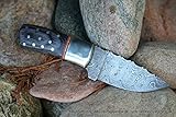 Damasco Cuchillo Nakiri con remaches y pulido mango Elementos