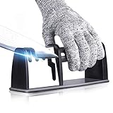 Cyelk Afilador de Cuchillos Profesional, 4 Etapas Knife Sharpener, 4 en 1 Afilador de Cocina Manual, para Cuchillos y...