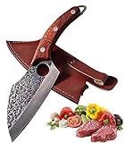 Cuchillo de cocina japonés Promithi,cuchillo de chef profesional,cuchillo de carnicero Full Tang,cuchillo para picar...