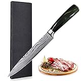 UniqueFire Cuchillo japonés de 20CM - Cuchillo de trinchar - Cuchillo perfecto para cortar sushi y Sashimi, hoja de...