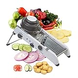 ADOV Mandolina de Cocina Profesional, 18 Tipos Multifuncional PL8 Ajustable de Acero Inoxidable Verduras Cortadora para...