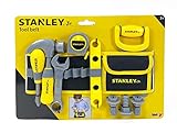 Smoby- Stanley-Ceinture Outils-Sangle Réglable-14 Accessoires Cinturón Herramientas, Color Negro (7/360123)